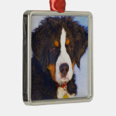 Bernese Mountain Puppy Dog - Farbstift Sketch Ornament Aus Metall (Rechts)