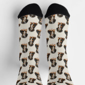 Bernese Mountain Puppy Dog Pattern Socken (Oben)