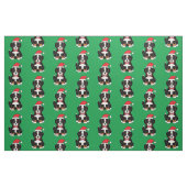 Bernese Mountain Puppy in einer Weihnachtsmannmütz Stoff (Fat Quarter (45,7 x 55,9 cm))