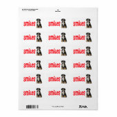 Bernese Mountain Puppy Mama Dog Rescue Vater Adressaufkleber (Vorne)