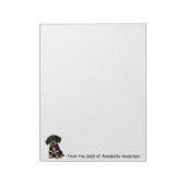 Bernese Mountain Puppy personalize Notizblock (Rotiert)
