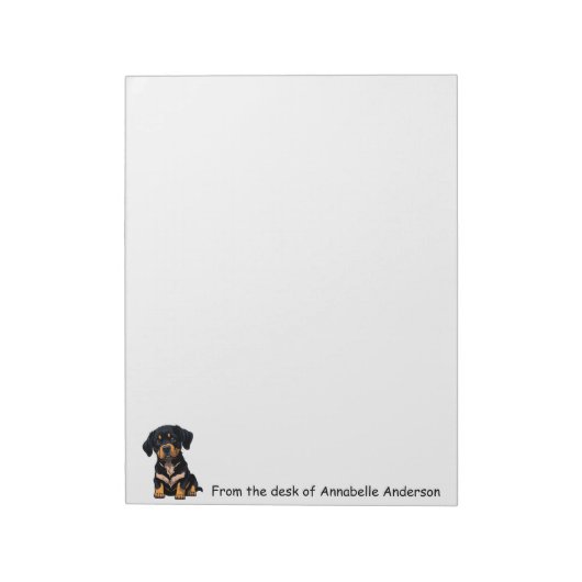 Bernese Mountain Puppy personalize Notizblock (Rotiert)