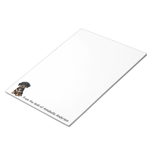 Bernese Mountain Puppy personalize Notizblock (angewinkelt)