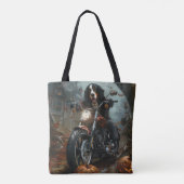 Bernese Mountain Riding Motorrad Halloween Beängst Tasche (Rückseite)