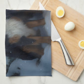 Bernese Mountain Snowy Sleigh Weihnachtsdekor Geschirrtuch (Viertel Falte)