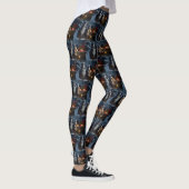 Bernese Mountain Snowy Sleigh Weihnachtsdekor Leggings (Rechts)