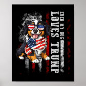 Bernese Mountain sogar meine Hunde Lieben Trump Fu Poster (Vorne)