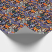 Bernese Mountain Trick oder Treating zu Halloween Geschenkpapier (Ecke)