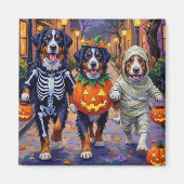 Bernese Mountain Trick oder Treating zu Halloween Magnet (Vorne)