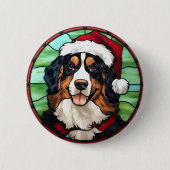 Bernese Mountain verkleidete Gläserweihe Button (Vorderseite)