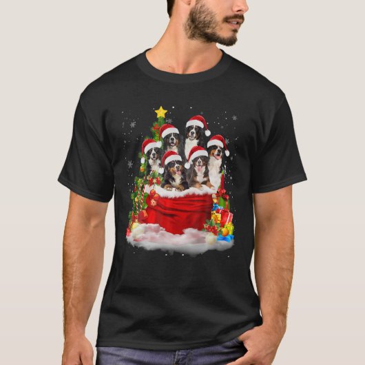 Bernese Mountain Weihnachten Weihnachtsmann Bag Ch T-Shirt (Vorderseite)