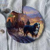 Bernese Mountain Weihnachtsfeiertage Button (Beispiel)