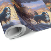 Bernese Mountain Weihnachtsfeiertage Geschenkpapier (Rolleneckpunkt)