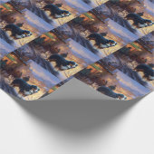 Bernese Mountain Weihnachtsfeiertage Geschenkpapier (Ecke)
