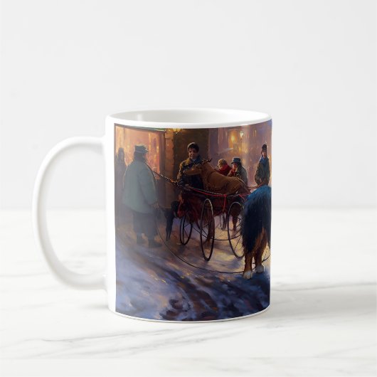 Bernese Mountain Weihnachtsfeiertage Kaffeetasse (Links)