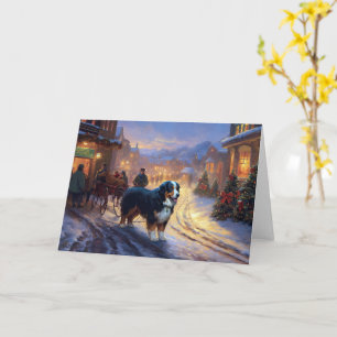 Bernese Mountain Weihnachtsfeiertage Karte