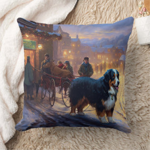 Bernese Mountain Weihnachtsfeiertage Kissen