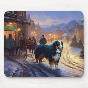 Bernese Mountain Weihnachtsfeiertage Mousepad