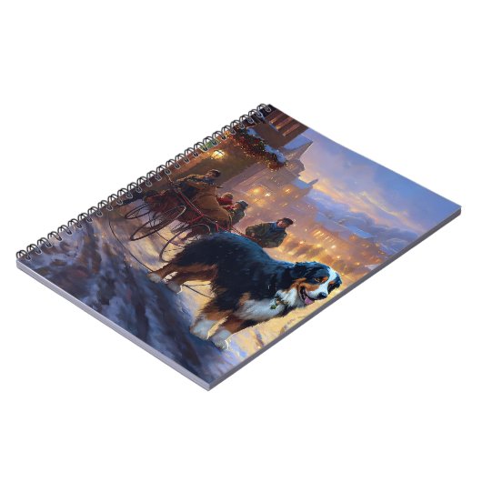 Bernese Mountain Weihnachtsfeiertage Notizblock (Linke Seite)