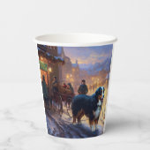 Bernese Mountain Weihnachtsfeiertage Pappbecher (Rückseite)