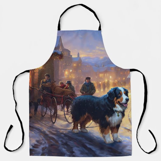 Bernese Mountain Weihnachtsfeiertage Schürze (Vorderseite)
