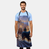 Bernese Mountain Weihnachtsfeiertage Schürze (Getragen)