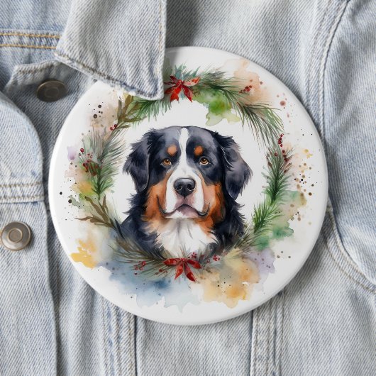 Bernese Mountain Weihnachtsfest Papa Button (Beispiel)