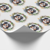 Bernese Mountain Weihnachtsfest Papa Geschenkpapier (Ecke)