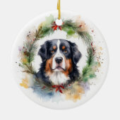 Bernese Mountain Weihnachtsfest Papa Keramik Ornament (Hinten)