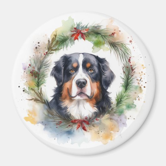 Bernese Mountain Weihnachtsfest Papa Magnet (Vorne)