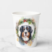 Bernese Mountain Weihnachtsfest Papa Pappbecher (Rückseite)