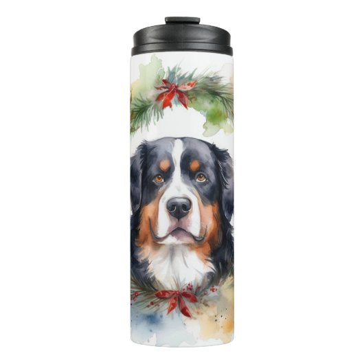 Bernese Mountain Weihnachtsfest Papa Thermosbecher (Vorderseite)