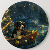 Bernese Mountain Weihnachtsfest Reise Button (Vorderseite)