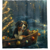 Bernese Mountain Weihnachtsfest Reise Duschvorhang (Vorderseite)