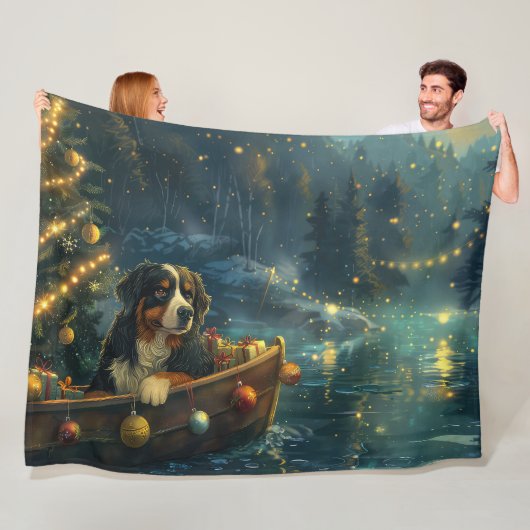 Bernese Mountain Weihnachtsfest Reise Fleecedecke (Beispiel)