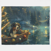 Bernese Mountain Weihnachtsfest Reise Fleecedecke (Vorderseite (Horizontal))
