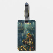 Bernese Mountain Weihnachtsfest Reise Gepäckanhänger (Rückseite vertikal)