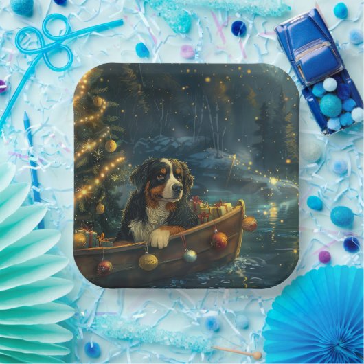 Bernese Mountain Weihnachtsfest Reise Pappteller (Party)