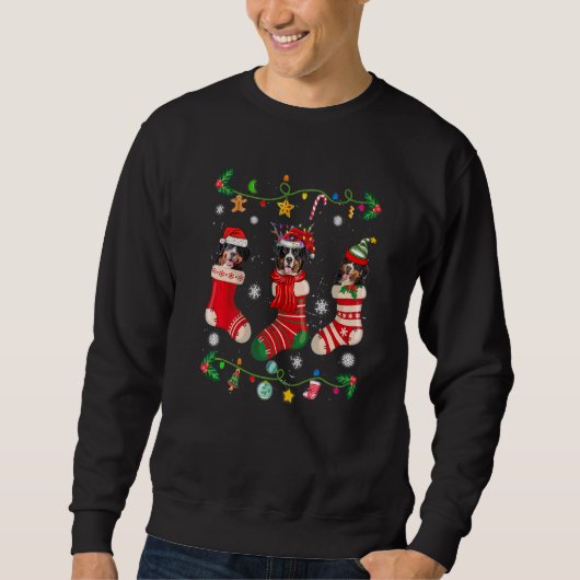 Bernese Mountain Weihnachtssocken Xmas Dog Sweatshirt (Vorderseite)