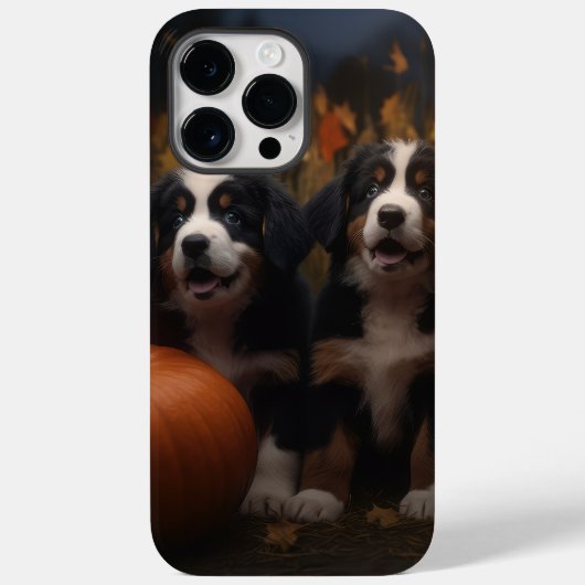 Bernese Mountain Welpe Herbst Kürbiskugel Case-Mate iPhone Hülle (Rückseite)