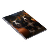 Bernese Mountain Welpe Herbst Kürbiskugel Notizblock (Rechte Seite)