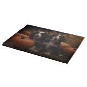 Bernese Mountain Welpe Herbst Kürbiskugel Schneidebrett (Ecke)