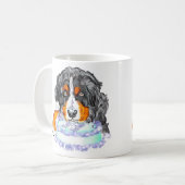 Bernese Mt Dog Cake Face Birthday Kaffeetasse (Vorderseite Links)