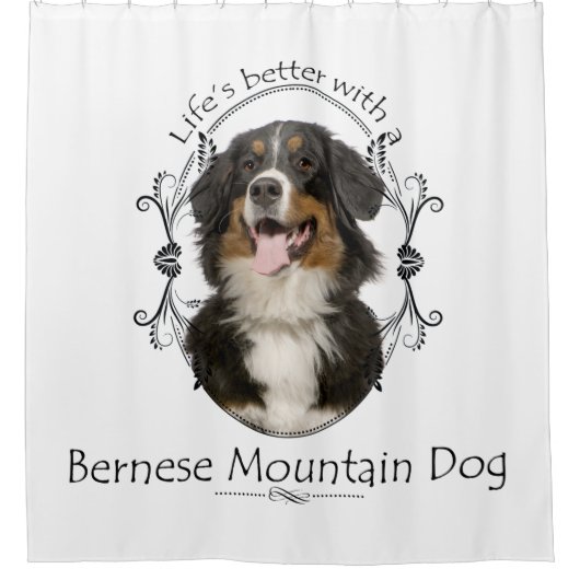Bernese Mt. Dog Duschvorhang (Vorderseite)