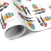 Bernese Mt. Dog Santa's Helper Geschenkpapier (Rolleneckpunkt)
