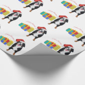 Bernese Mt. Dog Santa's Helper Geschenkpapier (Ecke)