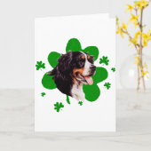 Bernese Mt. Dog St. Patrick's Day Karte (Gelbe Blume)
