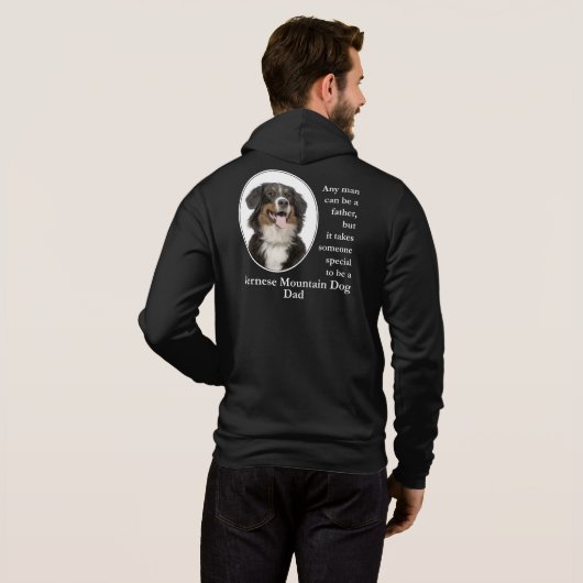 Bernese Mt. Dog Vater Hoodie (Schwarz voll)