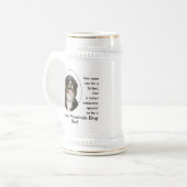 Bernese Mt. Dog Vater Stein Bierglas (Vorderseite Links)