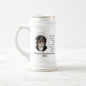 Bernese Mt. Dog Vater Stein Bierglas (Links)